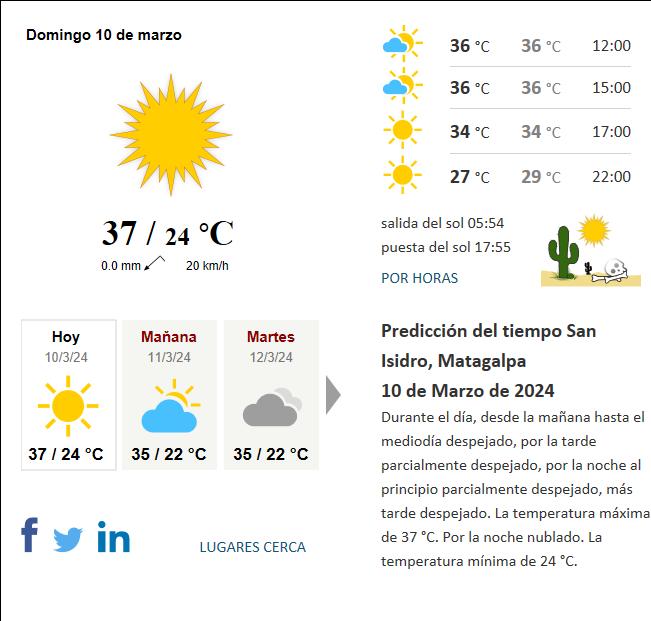 Clima cheap san isidro